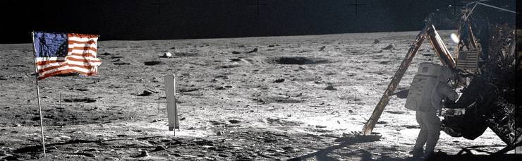 Neil Armstrong on the lunar surface